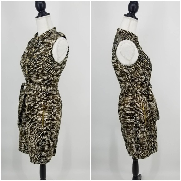 Calvin Klein Button Down Safari Sheath Dress - Picture 2 of 8
